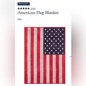 American Flag CHAPPYWRAP Cozy Oversized Throw Blanket Heirloom Quality NWT